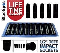 DEEP IMPACT Socket Set 1/2 Drive Long Reach Chrome Vanadium 6 Point 10-24mm