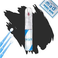 Matt Black Touch Up Paint Pen For Alloy Wheel Body + Free Panel Wipe Applicator