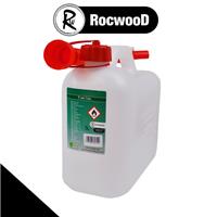 Clear Petrol Fuel Canister Plastic Lawn Mower Jerry Can 5 Litre Flexible Spout
