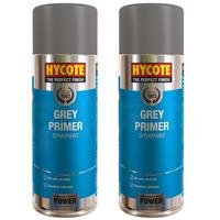 2 x Hycote Grey Primer Spray Paint Aerosol Car Multi-Purpose Preparation 400ml