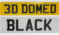 gel NUMBER PLATES Domed Resin Gloss Black PLATE LETTERS - SINGLE LETTER - jel