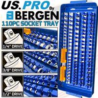 BERGEN 1/4 3/8 1/2 110 Clip Socket Storage Rails Socket Tray Rack Bit Holder