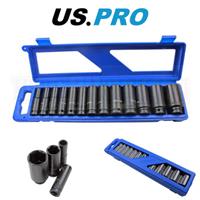 US PRO Tools 13pc 1/2 dr Deep Impact Sockets SAE AF Imperial 6 point Hex 3424