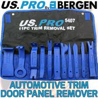 US PRO Door Panel & Trim Removal Tool 11 Piece Interior Trim Clip Tool Kit