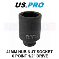 US PRO Tools 41mm 1/2" Drive Axle Hub Nut Socket 6 Point Deep Impact Socket 3492