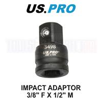 US PRO Tools Impact Socket Adaptor Step Up Adapter 3/8" Inch F to 1/2" Inch M