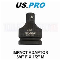US PRO Tools Impact Socket Adaptor Step Up Adapter 3/4" Inch F to 1/2" Inch M