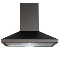 SIA CHL60BL 60cm Pyramid Chimney Cooker Hood Kitchen Extractor Fan In Black