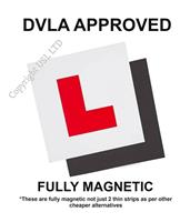 2 x FULL SIZE MAGNETIC LEARNER 'L' PLATES - EASY APPLICATION & REMOVAL