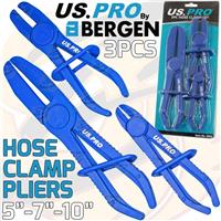 US PRO Hose Clamp Tool Set 3pcs Coolant Fuel Pipe Brake Fluid Flexi Hoses