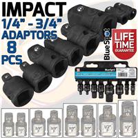 IMPACT SOCKET ADAPTOR SET 1/4 3/8 1/2 3/4 Drive Step Up / Down Reducer Set