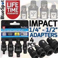 BLUESPOT 4pc IMPACT Socket Adaptor Set Step Up / Step Down Adapters Reducers