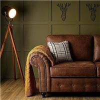 Oakland 2 Seater Faux Leather Sofa Tan(BUY TWO AND GET A FREE LARGE FOOTSTOOL)