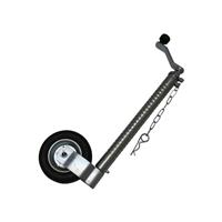 Heavy Duty Jockey Wheel Ribbed 48MM (Metal Rim Wind Up Handle Caravan Trailer)