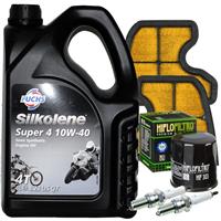 Kawasaki W800 2022 Silkolene Super4 Service Kit, Oil, Air Filters & Spark Plugs