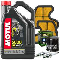 Kawasaki W800 2018 Motul 5000 Service Kit, Oil, Air & Oil Filters & Spark Plugs