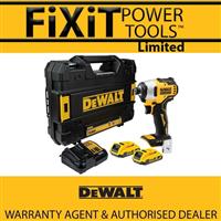 DeWalt DCF809D2T 18v XR Brushless Compact Impact Driver & 2x 2.0Ah Batts RW