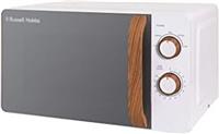 Russell Hobbs RHMM713-N Compact Solo Microwave Oven Scandi Style 17L 700w White