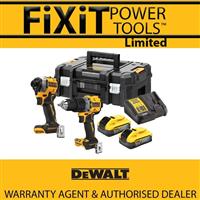 DeWalt DCK2050H2T 18V XR Combi Drill & Impact Driver Powerstack 5ah Twin Kit RW