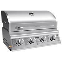 Boss Grill Texas Outdoor Kitchen 4‑Burner Gas BBQ Stainless Steel Side Burner