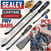 SEALEY PRY BAR Set JEMMY BAR WRECKING CROW BAR PRY BARS 200mm 300mm 450mm 600mm