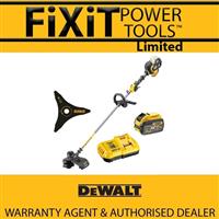DeWalt DCM571X1 54v FLEXVOLT Grass Timmer Brush Cutter & 9Ah Battery Kit RW