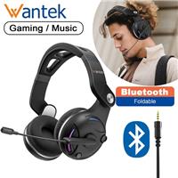 Wireless Gaming Headset with Microphone Foldable Hi-Fi Music Bluetooth Headphone