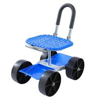 LINZI Garden Cart Rolling Workseat on Wheels, Workshop Garage Stool