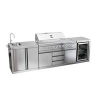 Monster Grill - Ultimate Outdoor Kitchen - 6 Burner Gas BBQ Grill wit MGKITSS6FR
