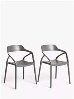 John Lewis Garden Chair Stacking , Set of 2 Grey Summer Patio Dining