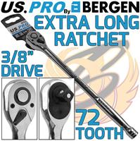 US PRO 3/8" Drive 72T Tooth EXTRA LONG 280mm Ratchet Handle 3/8"Dr 72 Tooth