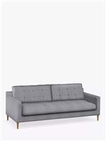 John Lewis Sofa Draper II Large 3 Seater Brushed Tweed Grey