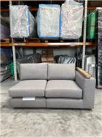 John Lewis + Swoon Rubik Large 3 Seater Sofa, Cinder Grey Wool