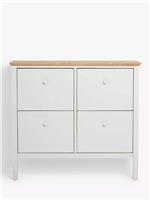 John Lewis Wilton Shoe Storage Cabinet, Linen