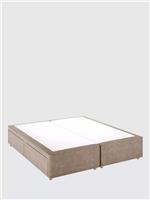 John Lewis Non-Sprung Upholstered 4 Drawer Divan Base, Super King Size, Soft Tou