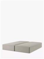 Pocket Sprung Zip Link Divan Base Super King Size Soft Touch Chenille Grey True