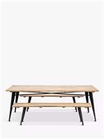 Gallery Direct Ponza Rectangular Garden Dining Table, 220cm Black Natural