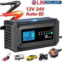 10A Car Battery Charger 12V 24V Smart Automatic Trickle Charger Maintainer Tool