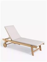 John Lewis Wood Sun Lounger Acacia Natural