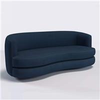 John Lewis Lozenge Large 3 Seater Sofa Easy Clean Plush Velvet Navy