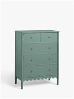 John Lewis ANYDAY Hem 5 Drawer Chest Green