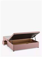 Silentnight 2 Drawer Continental Half Ottoman Divan Storage Bed, Dusky Pink