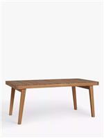 John Lewis Mona Rectangular Garden Dining Table, 175cm Natural