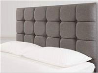 TEMPUR Holdenby Buttoned Floor Standing Headboard Tweed Smoke King Size, 180c