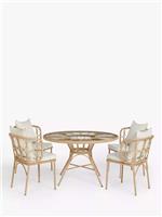 John Lewis Infinity 4 Seater Garden Dining Table & Chairs Set Round