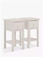 John Lewis Wilton Bedside Tables, Set of 2, Linen