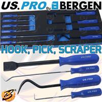 US PRO Scraper Hook And Pick Tool Set O Ring Seal Removal Set & Mini Hook & Pick