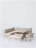 John Lewis Platform 8-Seater Corner Garden Dining/Lounge Set with Height-Adjusta