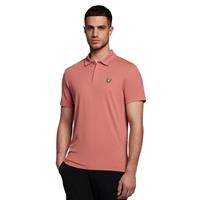 Lyle & Scott Mens Concealed Button Polo Shirt - Rose Brown - M - M Regular