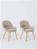 John Lewis Nesto Dining Chair, Set of 2, Natural